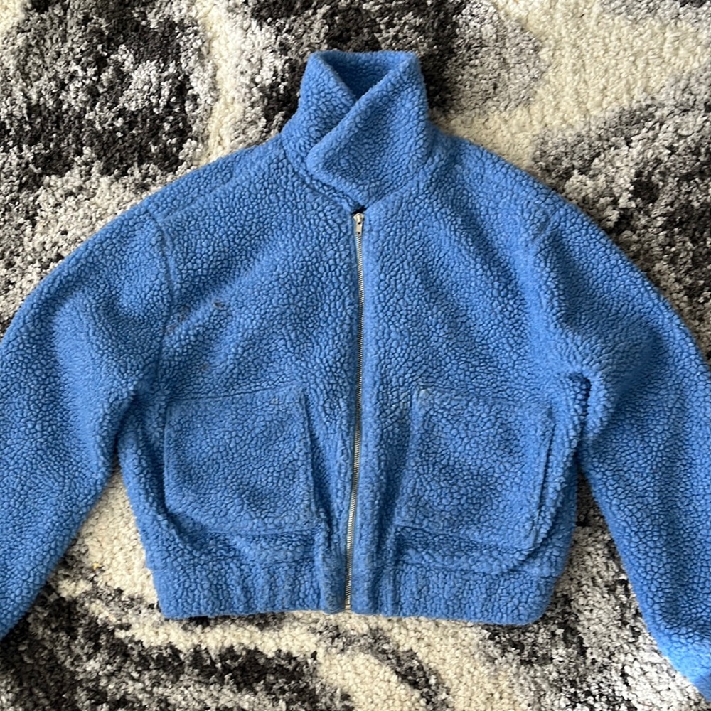 Blue fuzzy jacket